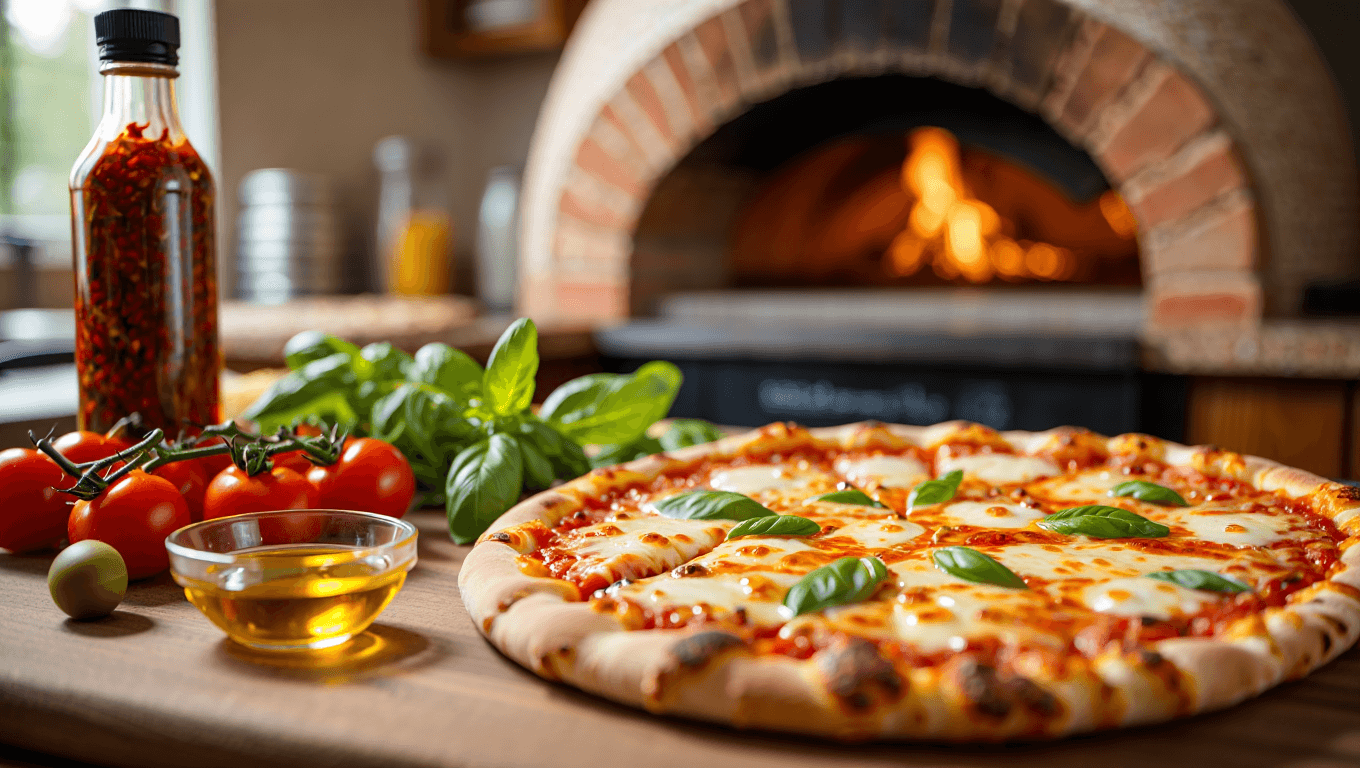 Artisan pizzaiolo préparant une pizza à Brive-la-Gaillarde